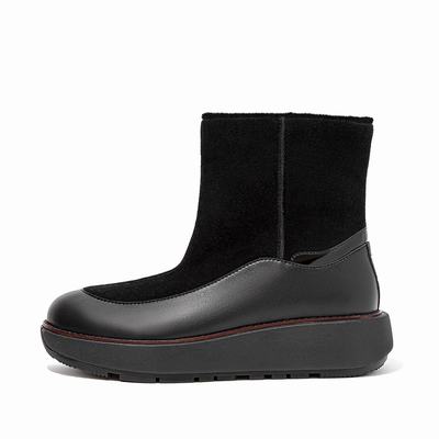 Fitflop Women's ELIN Wool Lined Slip-On Ankle Boots - Black, AD4291703